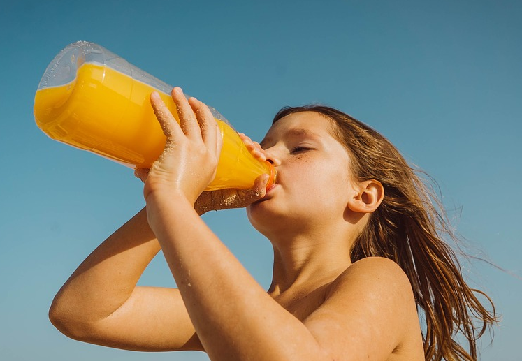 Child Drinking Juice